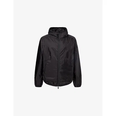 Moncler Duguay Reversible Hooded Windbreaker In Black