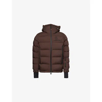 Moncler S Taupe Isorno Padded Shell-down Jacket In Brown