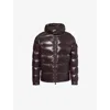 Moncler Shiny Brown Maya Down Jacket In Brown
