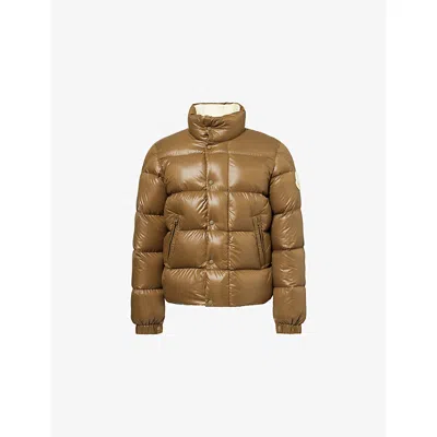 Moncler Mens Dark Green Tripiti Relaxed-fit Shell-down Jacket In Brown