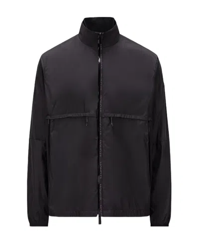 Moncler Sabik Logo-trim Rain Jacket In Black