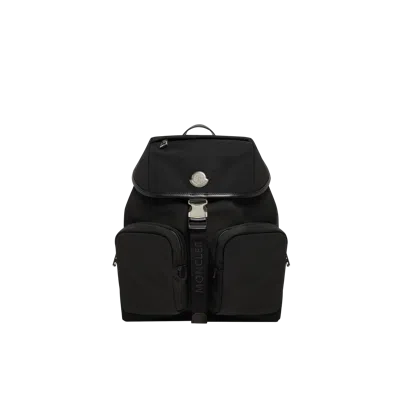 Moncler New Trick Water-repellent Backpack Black In Noir