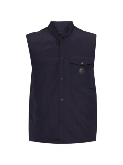 Moncler Sahel Water Repellent Down Vest In Blue