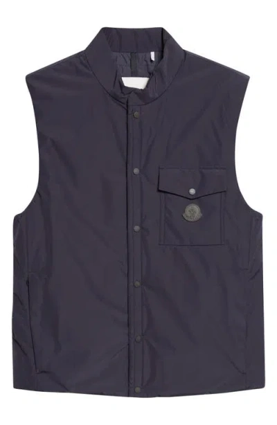 Moncler Sahel Water Repellent Down Vest In Blue