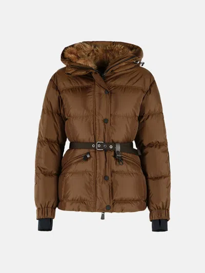 Moncler 'salastrains' Insulated Ski Jacket In Brown Polyamide