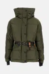 Moncler Salastrains Belted Padded Shell Jacket In Green