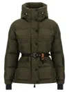 Moncler Salastrains Belted Padded Shell Jacket In Green