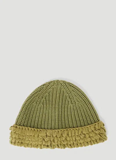 Moncler Salehe Bembury Men Wool Beanie Hat In Green