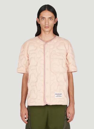 Moncler Salehe Bembury Quilted Padded Overshirt In Pink