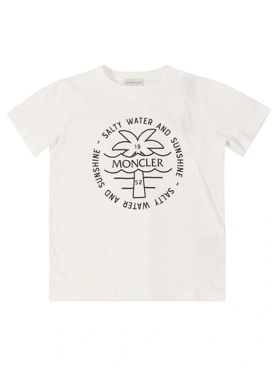 Moncler Kids' Salty Water T-shirt In Natural