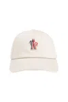 Moncler Grenoble Structured Baseball Cap With Embroidered Logo In Neutral