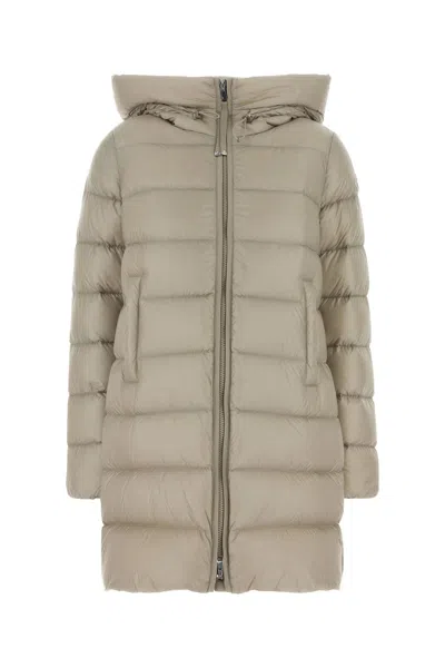 Moncler Sand Nylon Suyenne Down Jacket In Light Brown