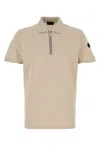 Moncler Logo Patch Short-sleeved Polo Shirt In Brown