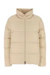 Moncler Sand Polyester Mauzun Down Jacket In Neutral