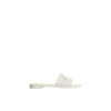 Moncler Flat Rubber Sole Slides In White