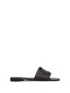 Moncler Slide Tpu Rubber Flat Sandals In Black