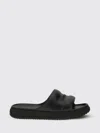 Moncler Altive Slide Sandals Open Toe Flat In Black
