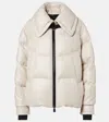 Moncler Sandane Wool-blend Down Jacket In Neutral