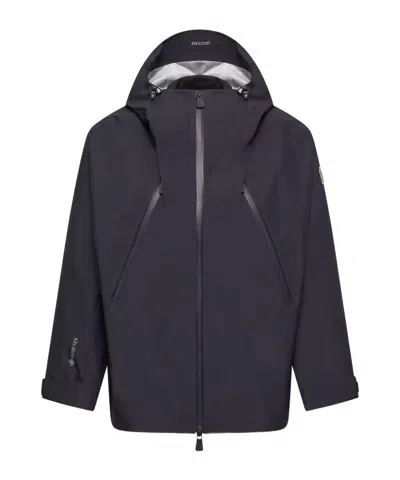 Moncler Santec Gore-tex Hooded Jacket In Blue