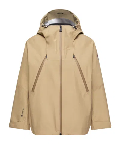 Moncler Santec Gore-tex Hooded Jacket In Neutral