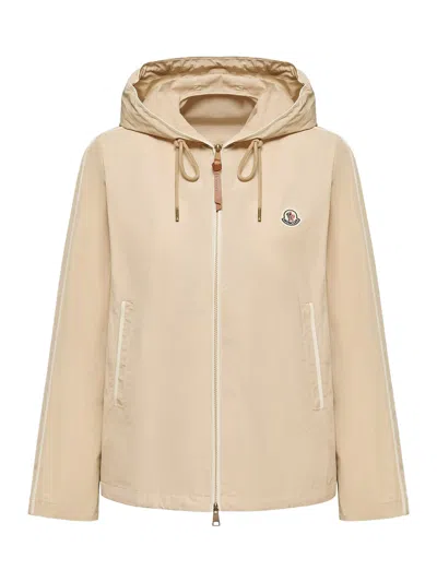 Moncler Sarracenia Hooded Jacket In Brown