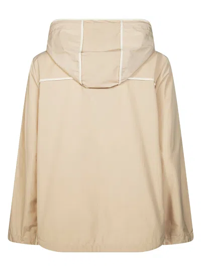 Moncler Sarracenia Hooded Jacket In Neutral