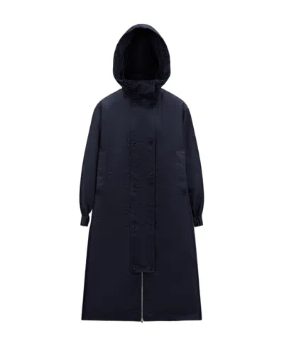 Moncler Sarran Parka Coat In Blue