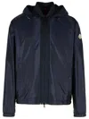 Moncler 'sarrans' Navy Polyamide Jacket Men In Blue