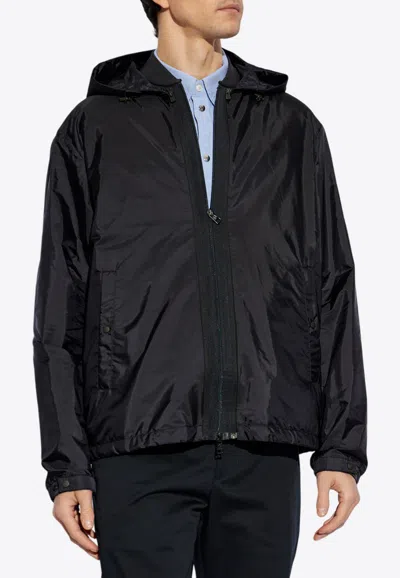 Moncler Sarrans Practical Hooded Jacket In Navy