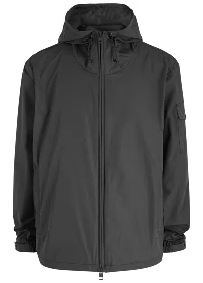 Moncler Sassiere Hooded Nylon Jacket In Black