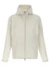 Moncler Windbreaker Drawstring Hood Elasticated Cuffs In White