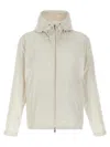 Moncler Windbreaker Drawstring Hood Elasticated Cuffs In White