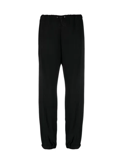 Moncler Satin Jogging Pants In Blue