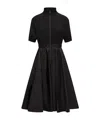 Moncler Robe Midi En Satin In Black