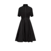 Moncler Robe Midi En Satin In Black