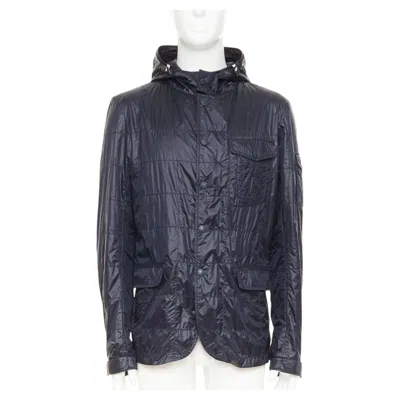 Pre-owned Moncler Sauldre Giubbotto Nylon Lightweight Quilted Hooded Field Jacket Sz.4 Xl In Black