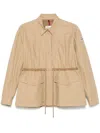Moncler Saulon Technical Twill Field Jacket In Neutrals