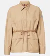 Moncler Saulon Technical Twill Field Jacket In Beige