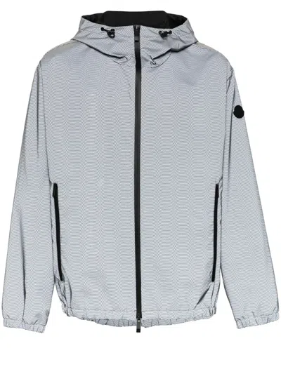 Moncler Sautron Hooded Shell Jacket In Dark Grey