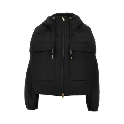 MONCLER 'SAUVAN' HOODED CROPPED PARKA