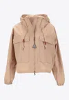 Moncler Sauvan Oversized Windbreaker Jacket In Brown