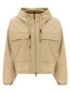 Moncler Beige Polyester Blend Sauvan Jacket