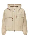 Moncler Sauvan Parka With Hood In Sand