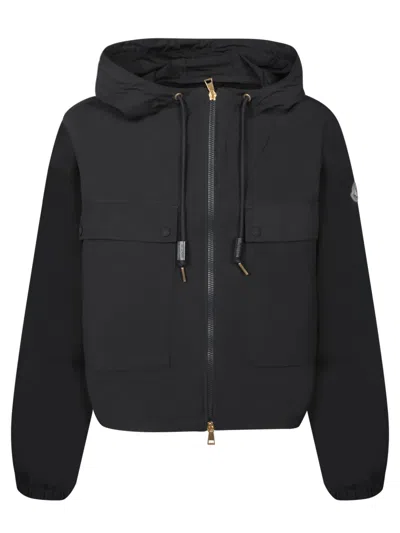 Moncler Sauvan Short Parka Jacket In Black