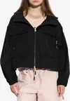 Moncler Sauvan Zip-up Cropped Jacket In Black
