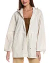 Moncler Saverne Short Parka Jacket In White