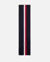 Moncler Logo Patch Stripe Virgin Wool Fringe Scarf In Multi