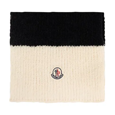 Pre-owned Moncler Scarf 'white/black' | Men's Size Onesize