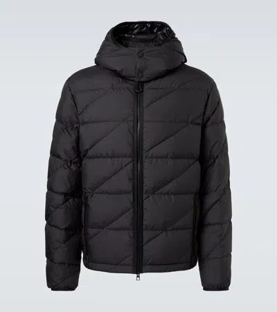 Moncler Sciros Hooded Down Jacket In Black