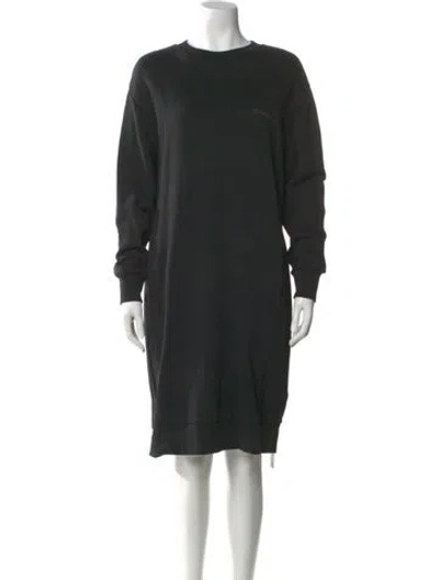 Pre-owned Moncler Scoop Neck Knee-length Dress In Black